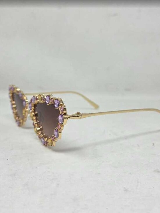 NWOT Anthropologie rhinestone deco wide sunglasses - Picture 5 of 10